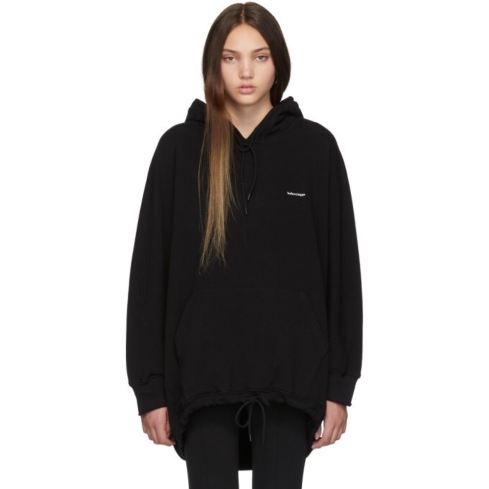 Balenciaga Black Mini Logo Hoodie